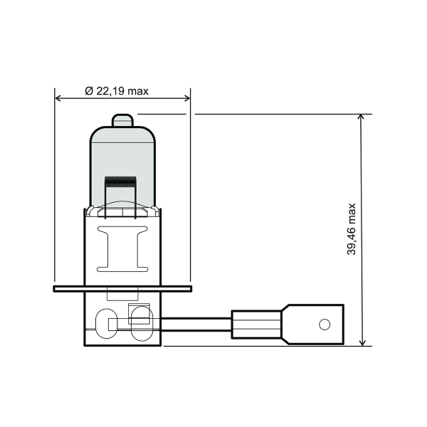 Lampadina RMS H3 12V 55W - blu