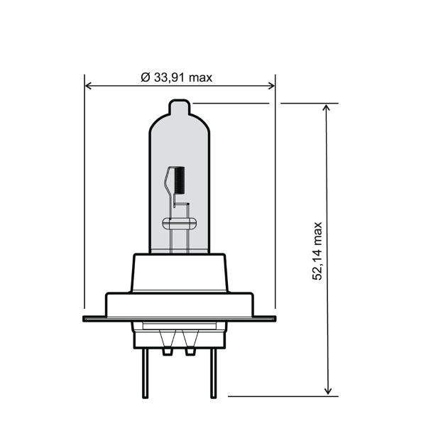 Lampadina RMS H7 12V 55W - Bianca