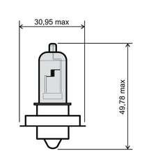 Lampadina RMS 12V 15W p26s - Bianca