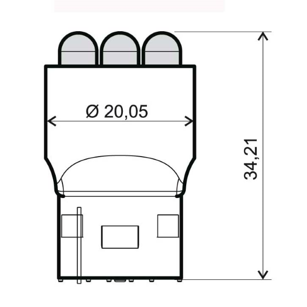 Lampadina RMS 12V T20 - blu