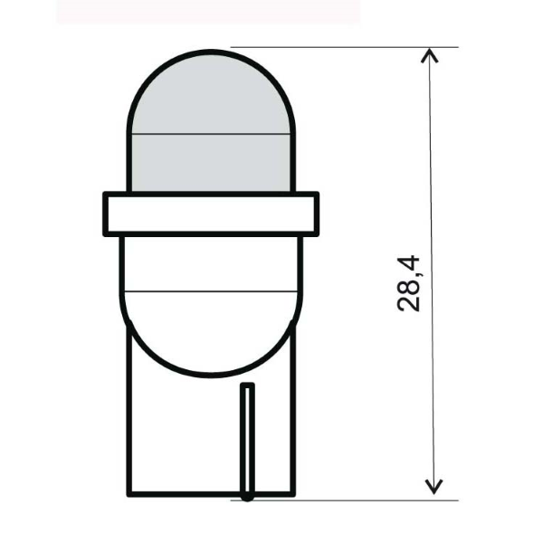 Lampadina led RMS 12V T10 w2,1X9,5d - blu