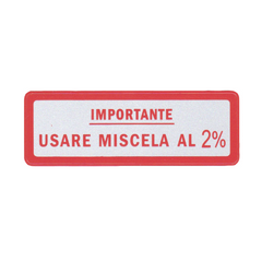 Adesivi Importante Usare Miscela al 2% RMS Classic 610054M00R