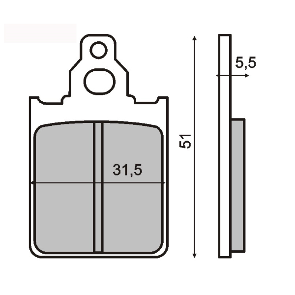 Pastiglie Freno RCLA Organiche Piaggio Quartz 50cc/Vespa Px 125cc