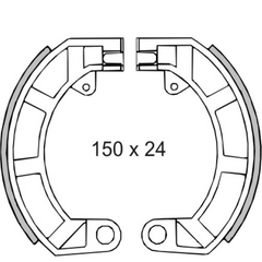 Ganasce freno posteriori RMS Classic Piaggio Vespa 50cc/Et3/Primavera 125cc 2100492