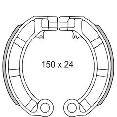 Ganasce freno RMS Classic Piaggio Vespa Px 125-150cc 414450