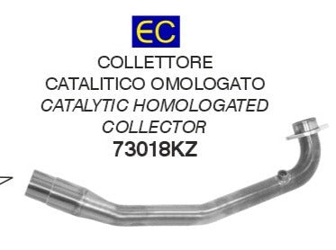 Colector catalítico ARROW homologado para Kymco XCITING 400i S 2019-2020
