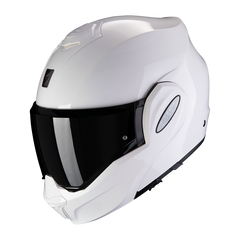 SCORPION EXO-TECH EVO Modular Motorcycle Helmet with matt black folding chin guard