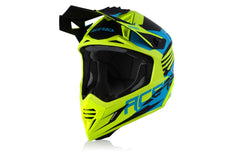 CASCO Cross / Enduro / Super Motard Acerbis X-TRACK VTR Azul Claro/Amarillo Fluo 