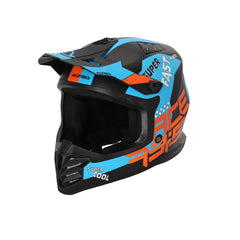 CASCO Cross / Enduro  Acerbis PROFILE JUNIOR Nero/Arancione/Azzurro