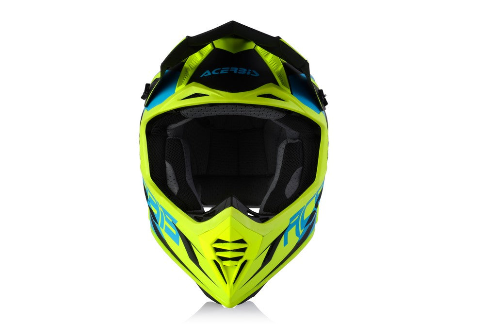 CASCO Cross / Enduro / Super Motard Acerbis X-TRACK VTR Azul Claro/Amarillo Fluo 