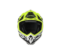 CASCO Cross / Enduro / Super Motard Acerbis STEEL CARBON 22-06 Nero/Giallo Fluo/logo Bianco dettagli Blu