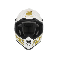 CASCO Cross / Enduro / Super Motard Acerbis X-TRACK 22-06 Bianco/Logo Oro