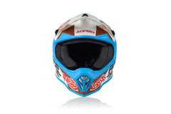 Casco Cross / Enduro  Acerbis STEEL KID Bianco/Blu/Marrone