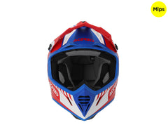 CASCO Cross / Enduro / Super Motard Acerbis X-TRACK MIPS 22-06 Rosso/Blu/Bianco