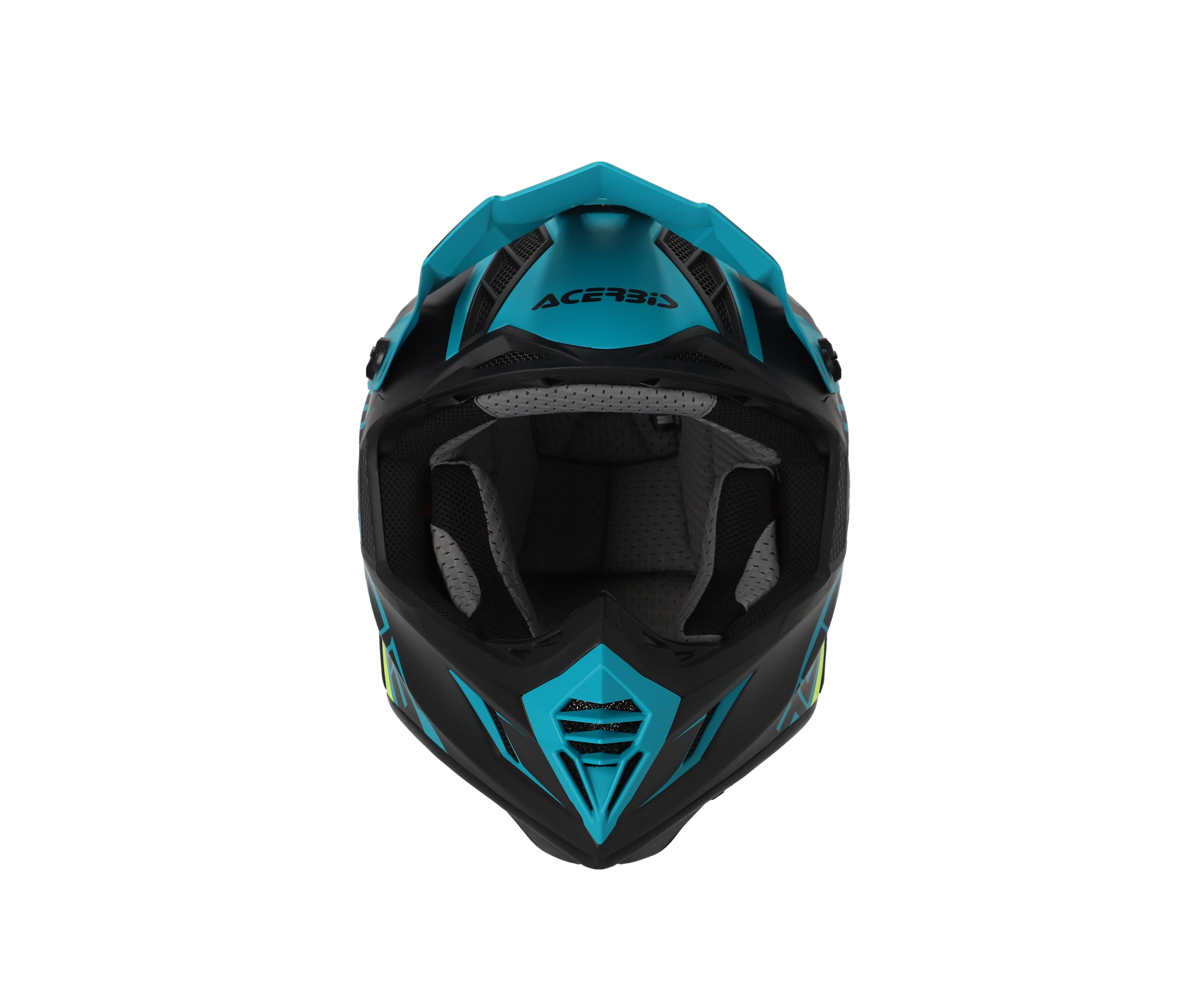 CASCO Cross / Enduro / Super Motard Acerbis X-TRACK 22-06 Verde Agua/Negro/Amarillo Fluo 