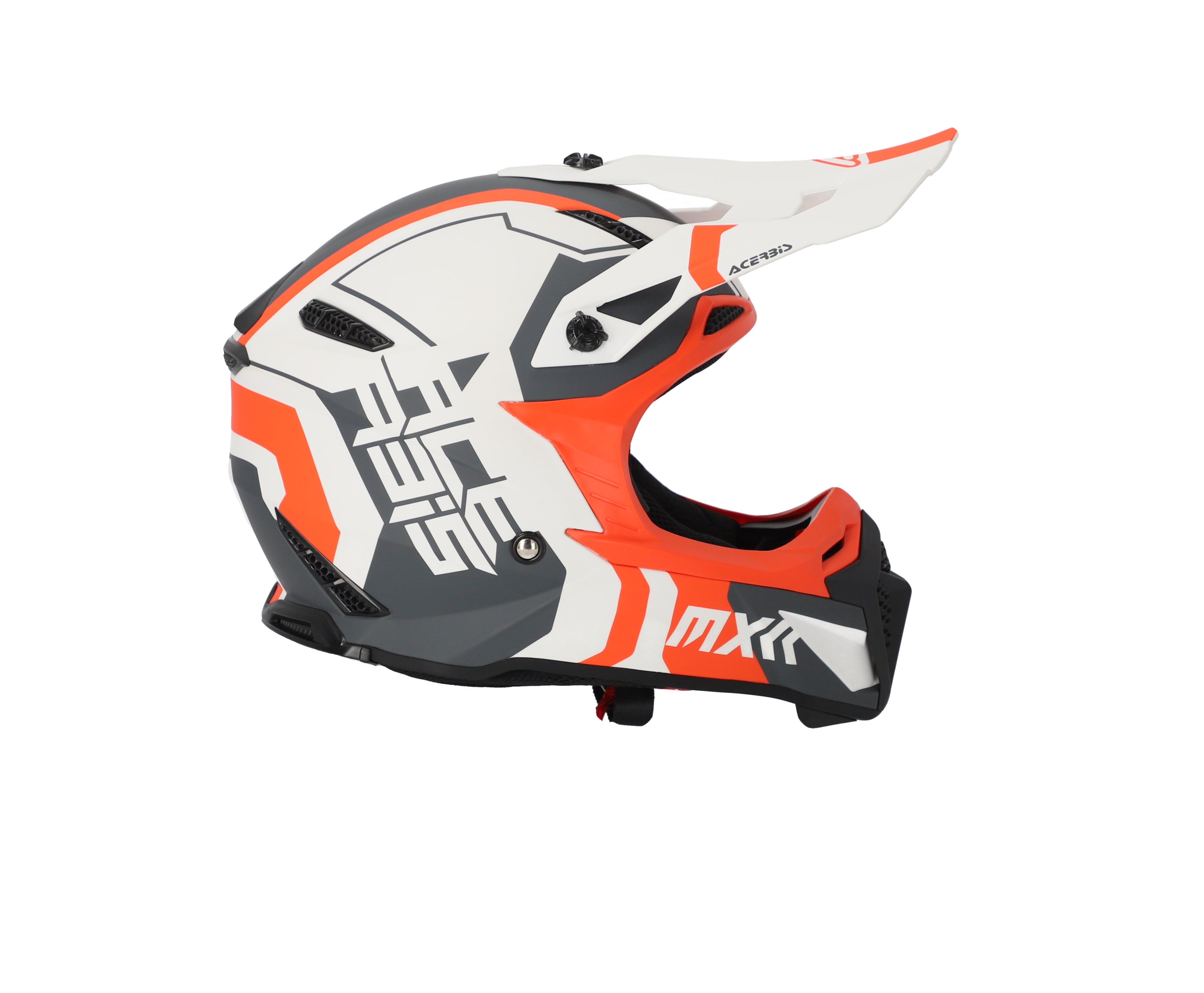 CASCO Cross / Enduro / Super Motard Acerbis PROFILE 5 Bianco/Arancione/Grigio