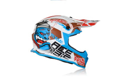 Casco Cross / Enduro  Acerbis STEEL KID Bianco/Blu/Marrone