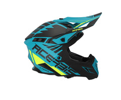 CASCO Cross / Enduro / Super Motard Acerbis X-TRACK 22-06 Verde Agua/Negro/Amarillo Fluo 