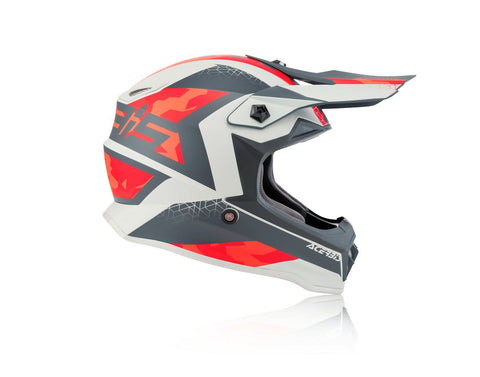 Acerbis STEEL KID Cross / Enduro Helmet Red/Grey/White 