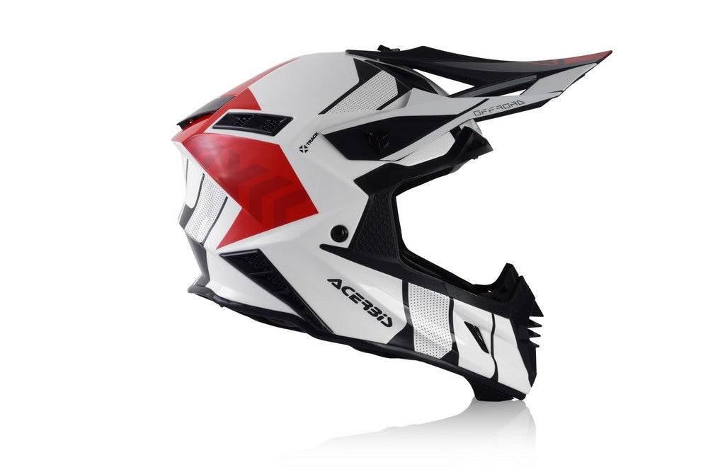 CASCO Cross / Enduro / Super Motard Acerbis X-TRACK VTR Blanco/Rojo 