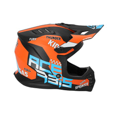 CASCO Cross / Enduro Acerbis PERFIL JUNIOR Negro/Naranja/Azul Claro 