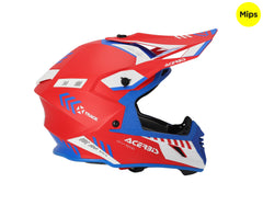 CASCO Cross / Enduro / Super Motard Acerbis X-TRACK MIPS 22-06 Rosso/Blu/Bianco