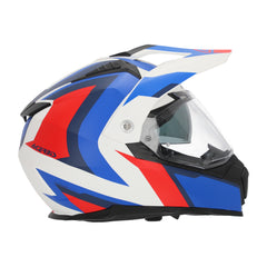 HELMET Touring / Road Enduro / Super Motard / ATV Acerbis FLIP FS-606 22-06 White/BLUE/Red 