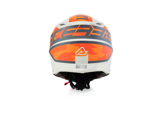 Acerbis STEEL KID Cross / Enduro Helmet Orange/Grey/White 