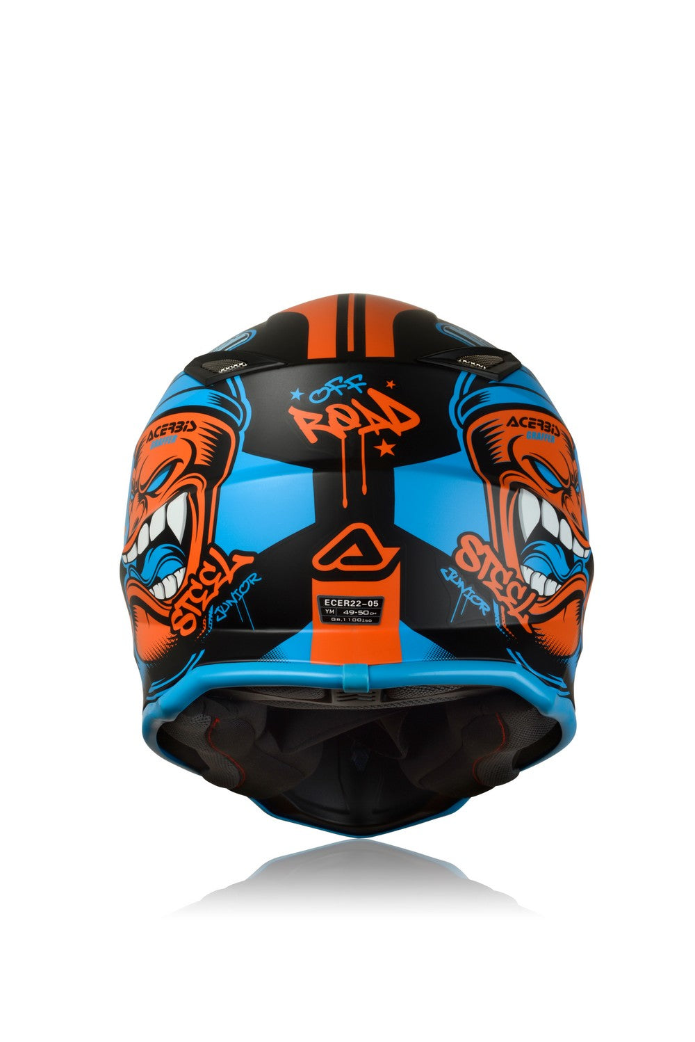 Casco Cross / Enduro  Acerbis STEEL KID Blu/Rosso/Nero