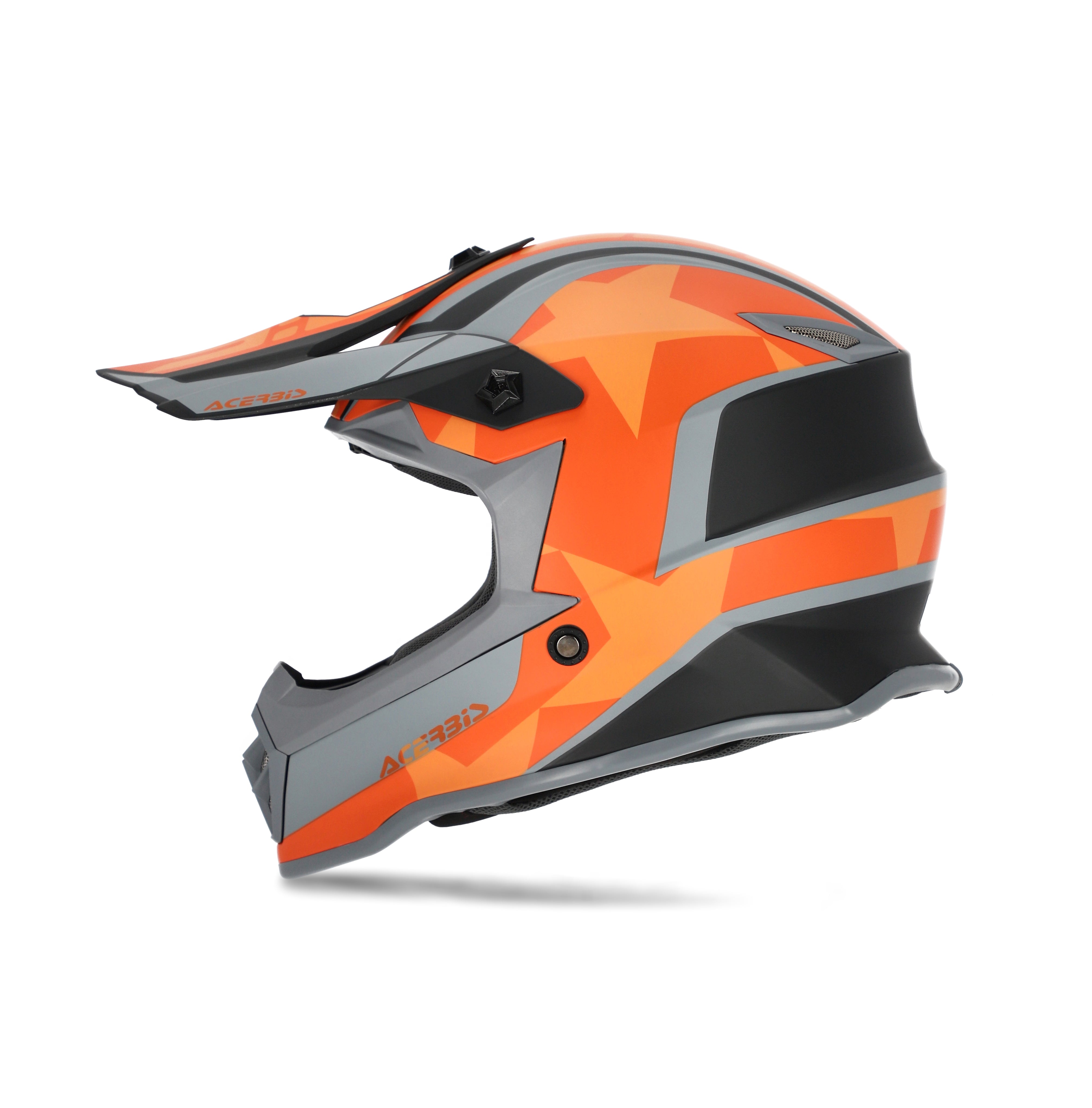 CASCO Cross / Enduro  Acerbis STEEL KID Nero/Arancione/Grigio