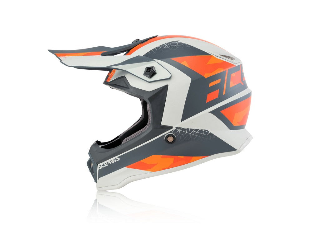 Casco Acerbis STEEL KID Cross / Enduro Naranja/Gris/Blanco 