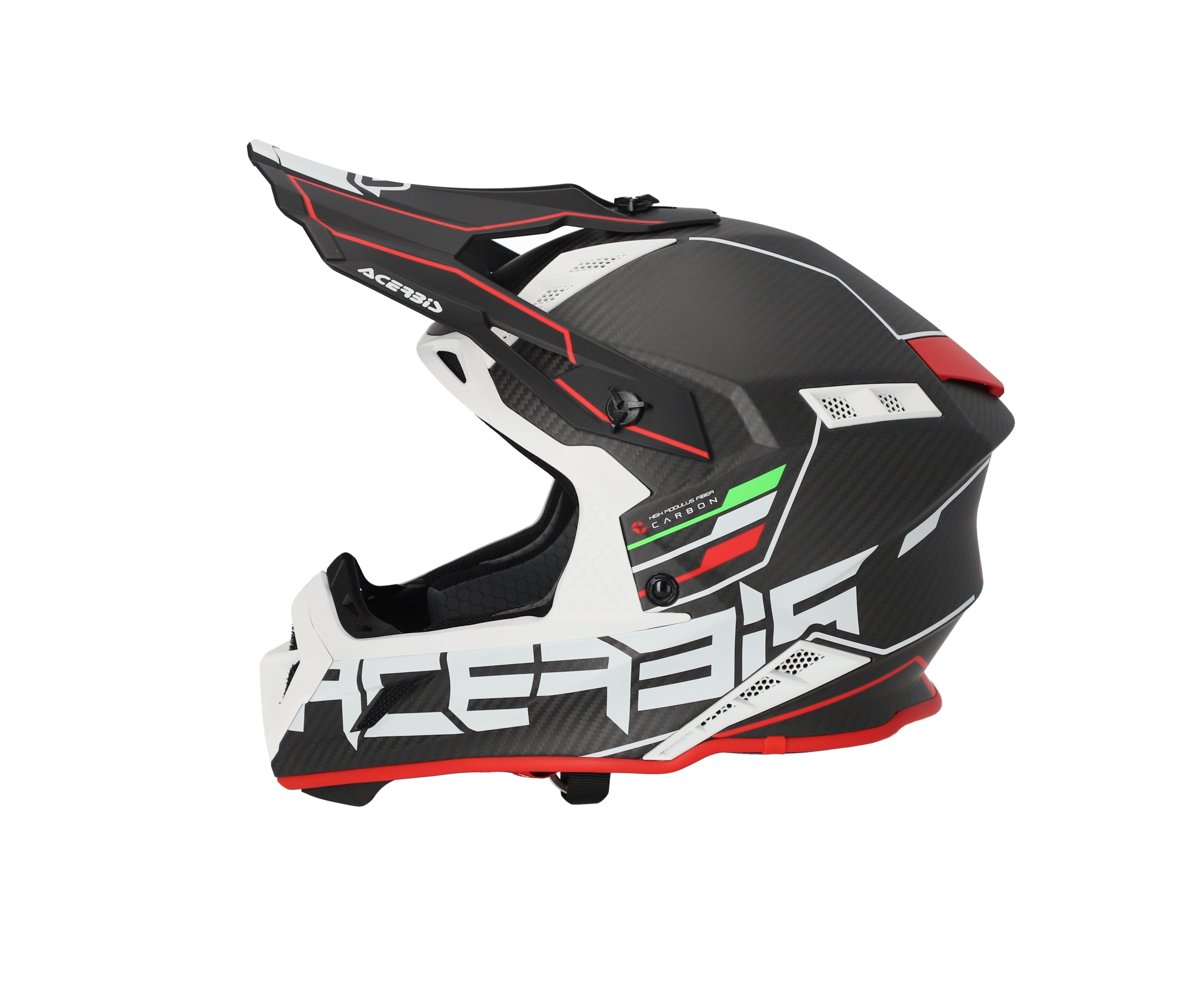 CASCO Cross / Enduro / Super Motard Acerbis STEEL CARBON 22-06 Negro/Rojo/Blanco 