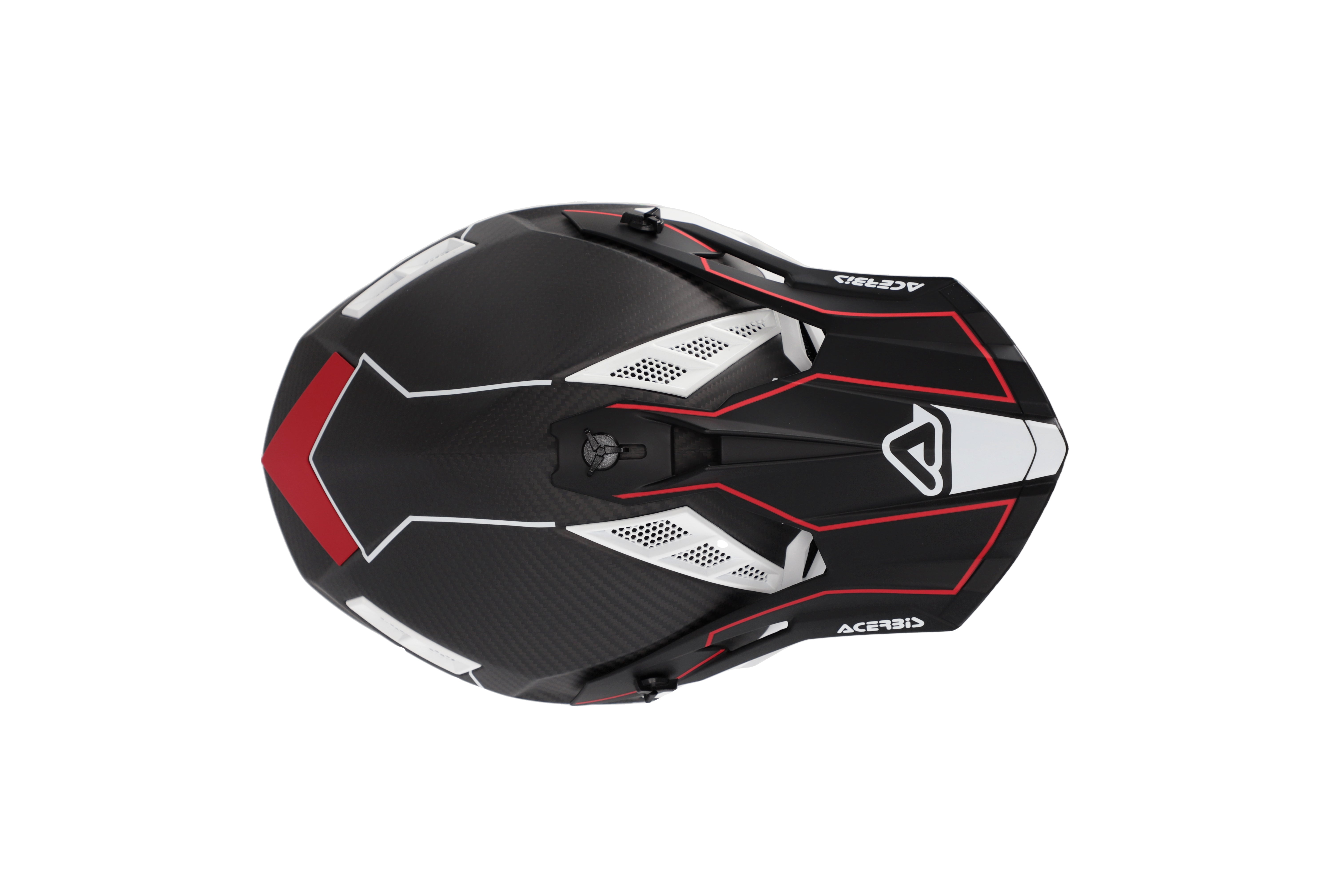 CASCO Cross / Enduro / Super Motard Acerbis STEEL CARBON 22-06 Negro/Rojo/Blanco 