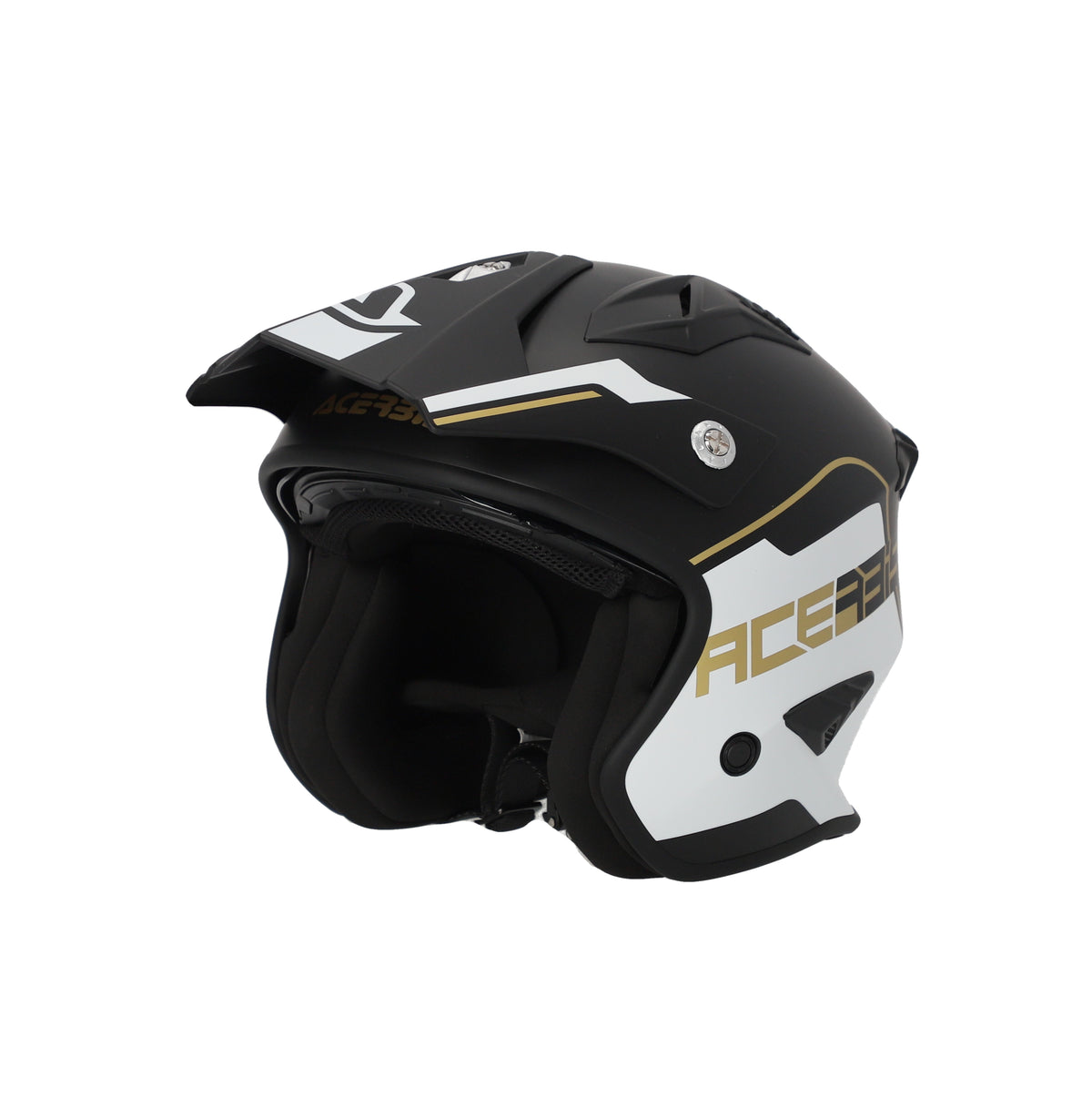 CASCO JET Acerbis ARIA Negro/Blanco/Oro 