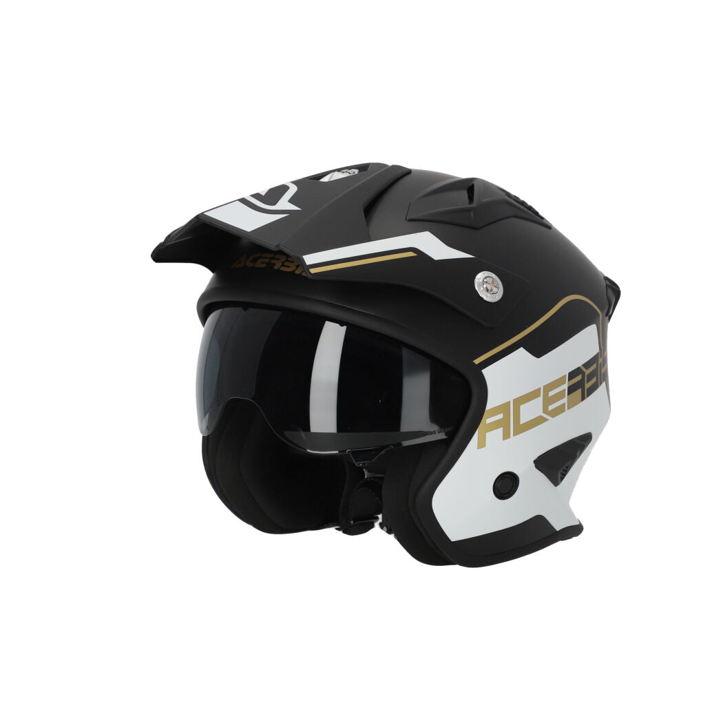 CASCO JET Acerbis ARIA Negro/Blanco/Oro 