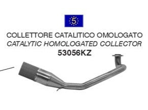 Colector catalítico ARROW homologado para escape Urban para Honda FORZA 125 2015-2016