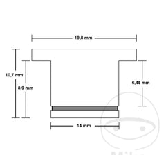 Boccola Nottolino ricambio disco freno anteriore flottante per BMW R850 R, R1100R