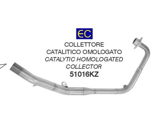 Colector catalítico ARROW homologado para Honda CB 125 R 2018-2020