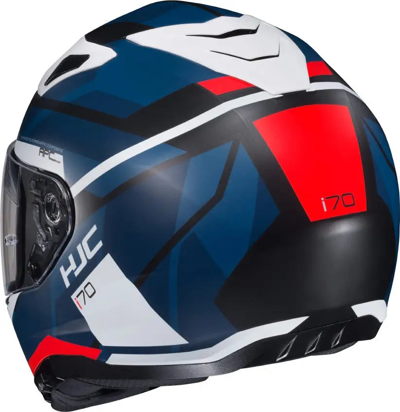 Casco integrale Moto HJC i70 ELIM MC1SF Rosso Blu Bianco