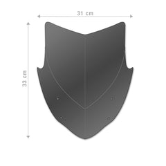 Cupolino Barracuda Aerosport per Yamaha MT-07 (2021-2022) – Plexiglass Semitrasparente, Montaggio Senza Modifiche