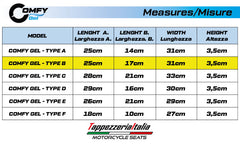 COMFY GEL - Comfort System cushion - Type B to make the motorcycle seat more comfortable