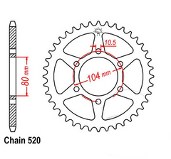 Corona per Kawasaki ER-6F/N, KLE 650 Versys, Ninja 650, Vulcan &50, Z750, Z800, ZX6-R, ZXR400