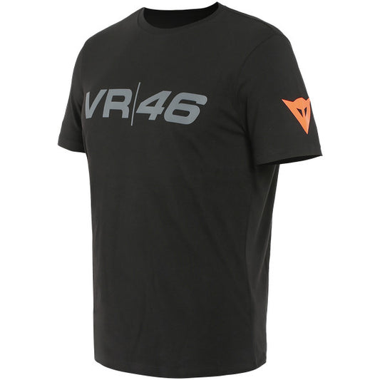 DAINESE T-Shirt VR46 PIT LANE nera con stampa su petto e maniche