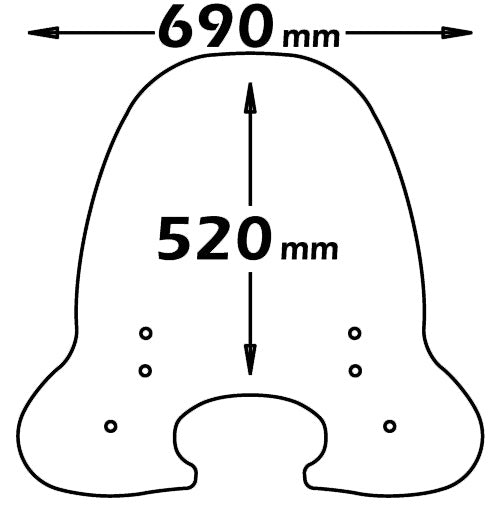 ISOTTA Parabrezza media protezione per APRILIA SCARABEO 50-100 2-4 TEMPI 1994 - 2013 - e107 504