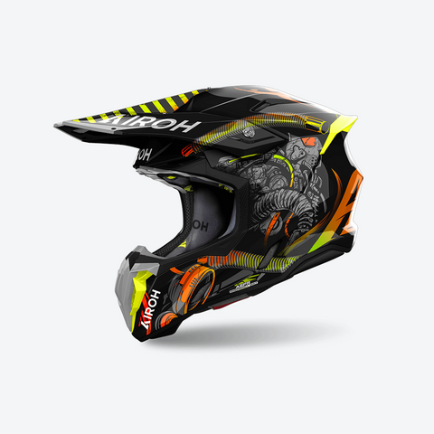 AIROH TWIST 3 Cross Motorcycle Enduro Helmet TOXIC graphics