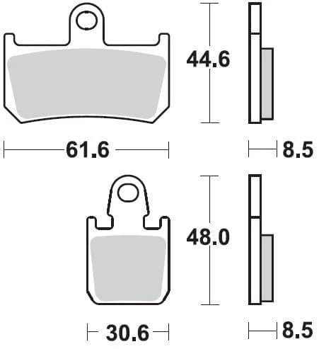 BRAKING pastillas de freno 901SM1 Trasero