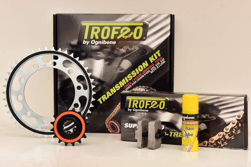 Kit Trasmissione Trofeo per SUZUKI DL 650 V-STROM 07-10 con attrezzo e spray catena