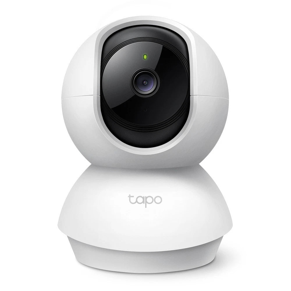 Tapo TC70 C200 Telecamera Wi-Fi Interno FHD, Videocamera sorveglianza, Visione Notturna, 360° Visuale, Audio Bidirezionale, Rilevamento di movimento e notifiche, Allarme acustico e luminoso integrato
