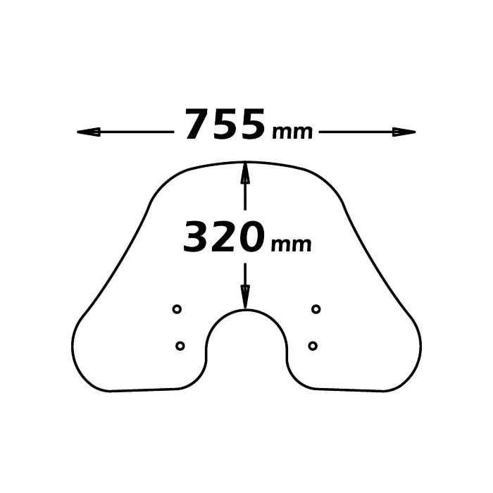 ISOTTA Summer windshield for Vespa 125-200-250 GTS and 300 GTS