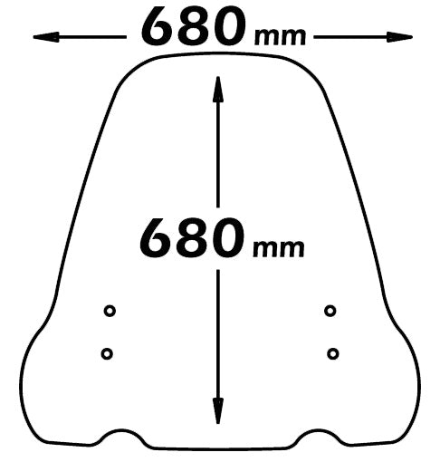 ISOTTA Parabrezza media protezione per KYMCO TOP BOY 1997 - 2002 - sc2753 486